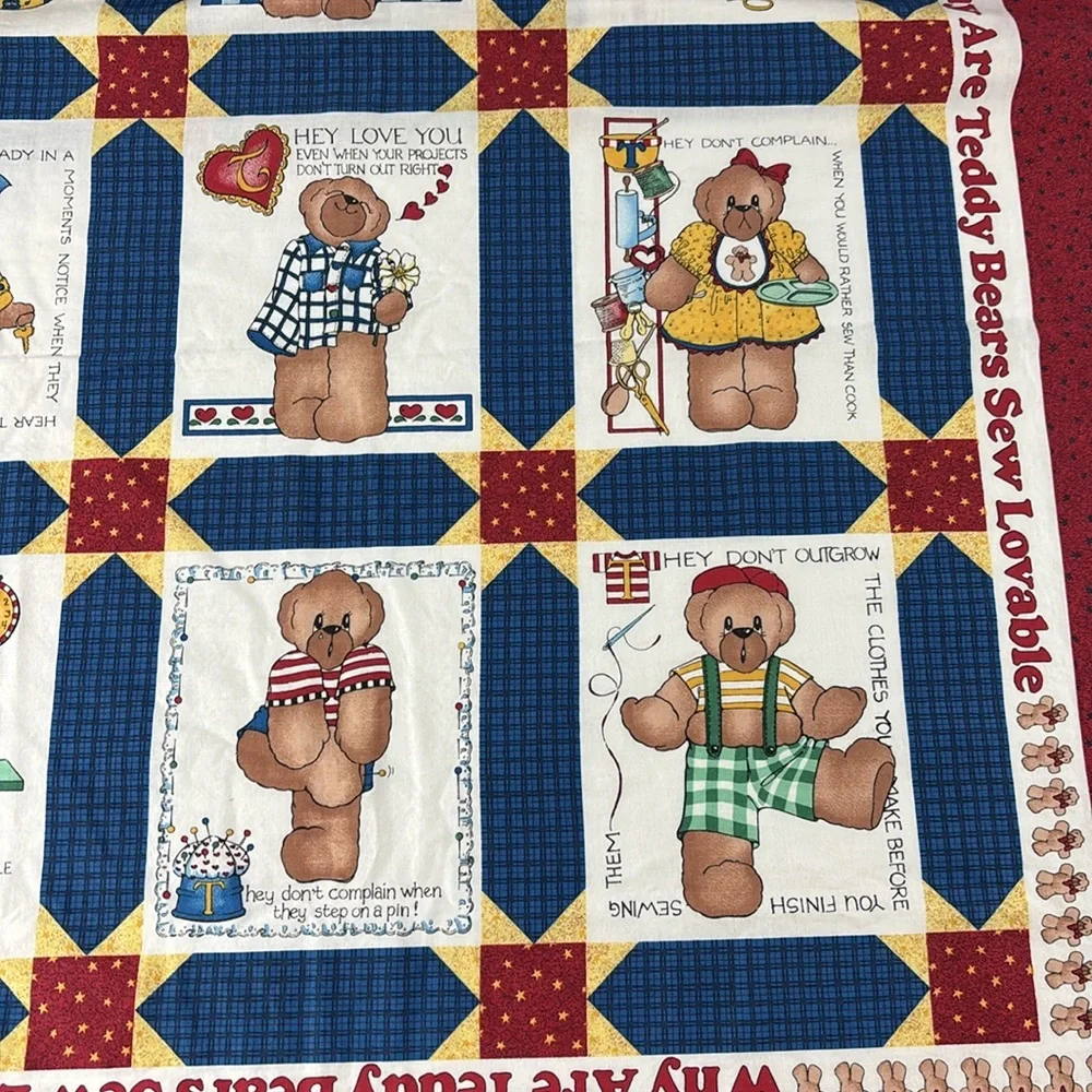 Teddy Bear Lap Quilt Fabric Daisy Kingdom